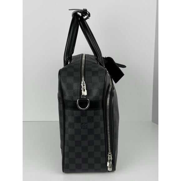 Louis Vuitton Damier Graphite Icart Business Bag Briefcase Handbag Black - Picture 6 of 16